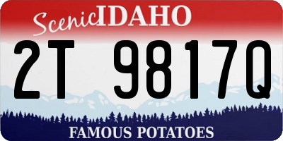 ID license plate 2T9817Q