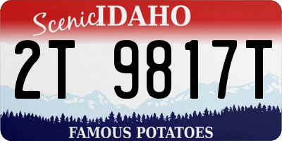 ID license plate 2T9817T