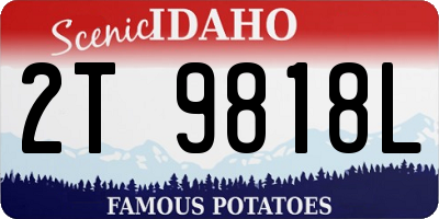 ID license plate 2T9818L