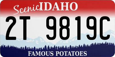 ID license plate 2T9819C
