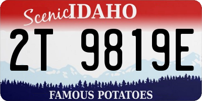 ID license plate 2T9819E