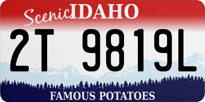 ID license plate 2T9819L