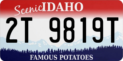 ID license plate 2T9819T