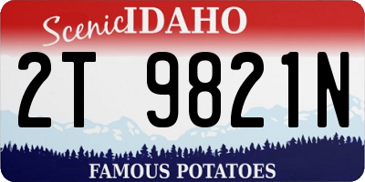 ID license plate 2T9821N