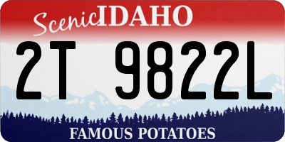 ID license plate 2T9822L