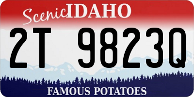 ID license plate 2T9823Q