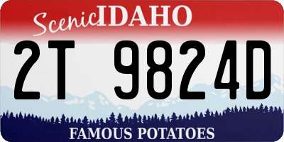 ID license plate 2T9824D