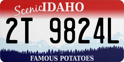 ID license plate 2T9824L