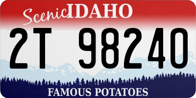 ID license plate 2T9824O