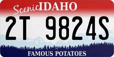 ID license plate 2T9824S