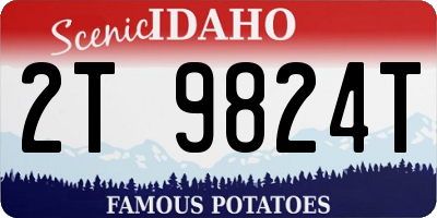 ID license plate 2T9824T