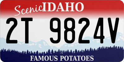 ID license plate 2T9824V