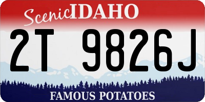 ID license plate 2T9826J