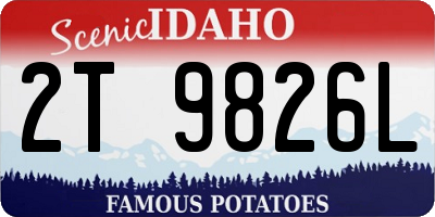 ID license plate 2T9826L