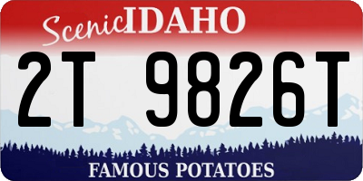 ID license plate 2T9826T