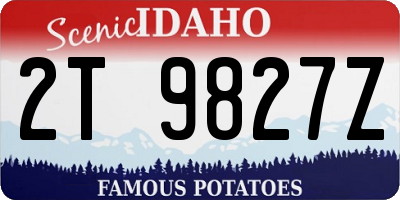 ID license plate 2T9827Z