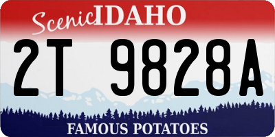 ID license plate 2T9828A