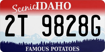 ID license plate 2T9828G