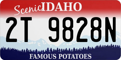 ID license plate 2T9828N