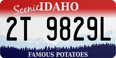 ID license plate 2T9829L