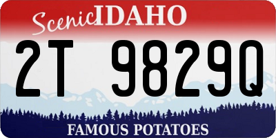 ID license plate 2T9829Q