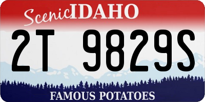 ID license plate 2T9829S