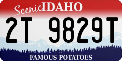 ID license plate 2T9829T