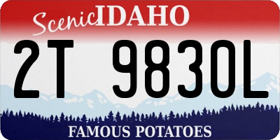 ID license plate 2T9830L