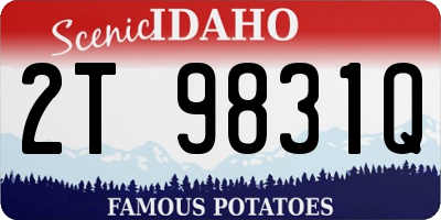 ID license plate 2T9831Q