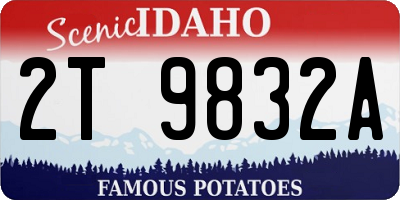 ID license plate 2T9832A