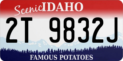ID license plate 2T9832J