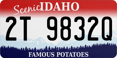 ID license plate 2T9832Q