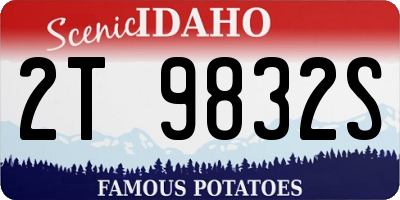 ID license plate 2T9832S