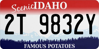 ID license plate 2T9832Y