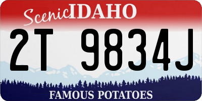 ID license plate 2T9834J