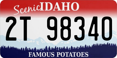 ID license plate 2T9834O
