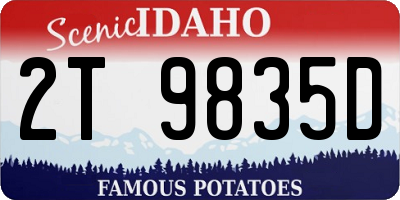 ID license plate 2T9835D