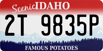 ID license plate 2T9835P