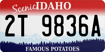 ID license plate 2T9836A