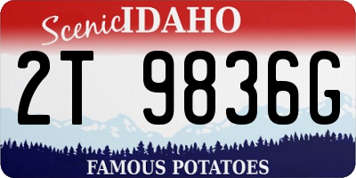 ID license plate 2T9836G