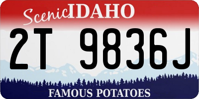 ID license plate 2T9836J