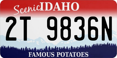 ID license plate 2T9836N