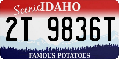 ID license plate 2T9836T