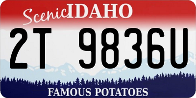 ID license plate 2T9836U