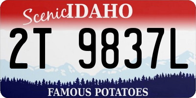 ID license plate 2T9837L