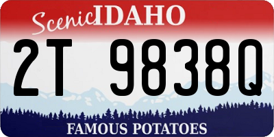 ID license plate 2T9838Q