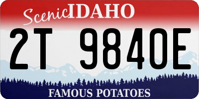 ID license plate 2T9840E