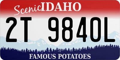 ID license plate 2T9840L