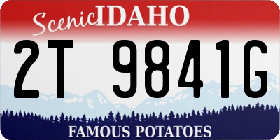 ID license plate 2T9841G