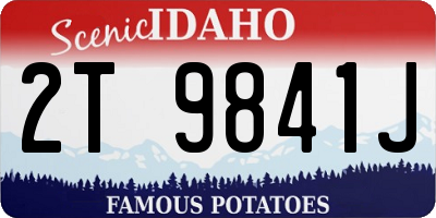 ID license plate 2T9841J